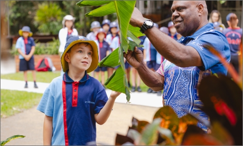 student watching demonstration